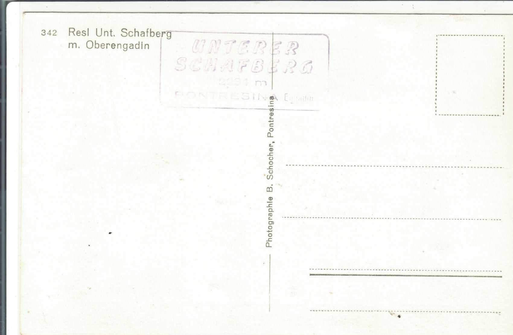 Cartoline postali: Restaurant Unt. Schafberg mit Oberengadin – Usato da Ettingen venduto da Kartenplanet 1