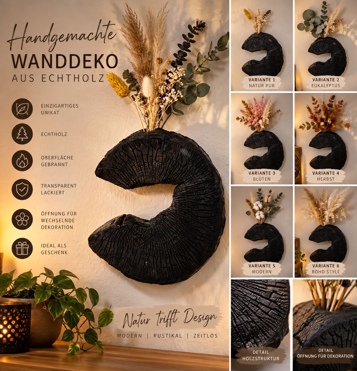 Tutte le decorazioni: Handgemacht Holzdeko – Nuovo (secondo la descrizione) da Nidau venduto da Wickwack
