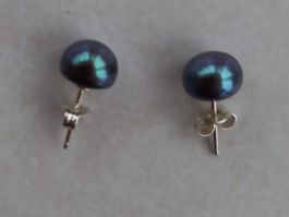 Perlen Ohrstecker, Silber 925