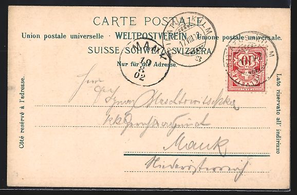 Cartoline postali: Gersau, Blick über den Ort auf den See – Usato da Berlin venduto da bartko-reher 1