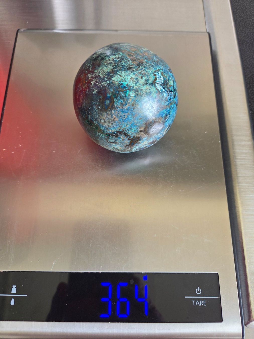Minerali & Pietre curative: Chrysocoll Kugel 6 cm – Usato da Davos-Platz venduto da ninli 3
