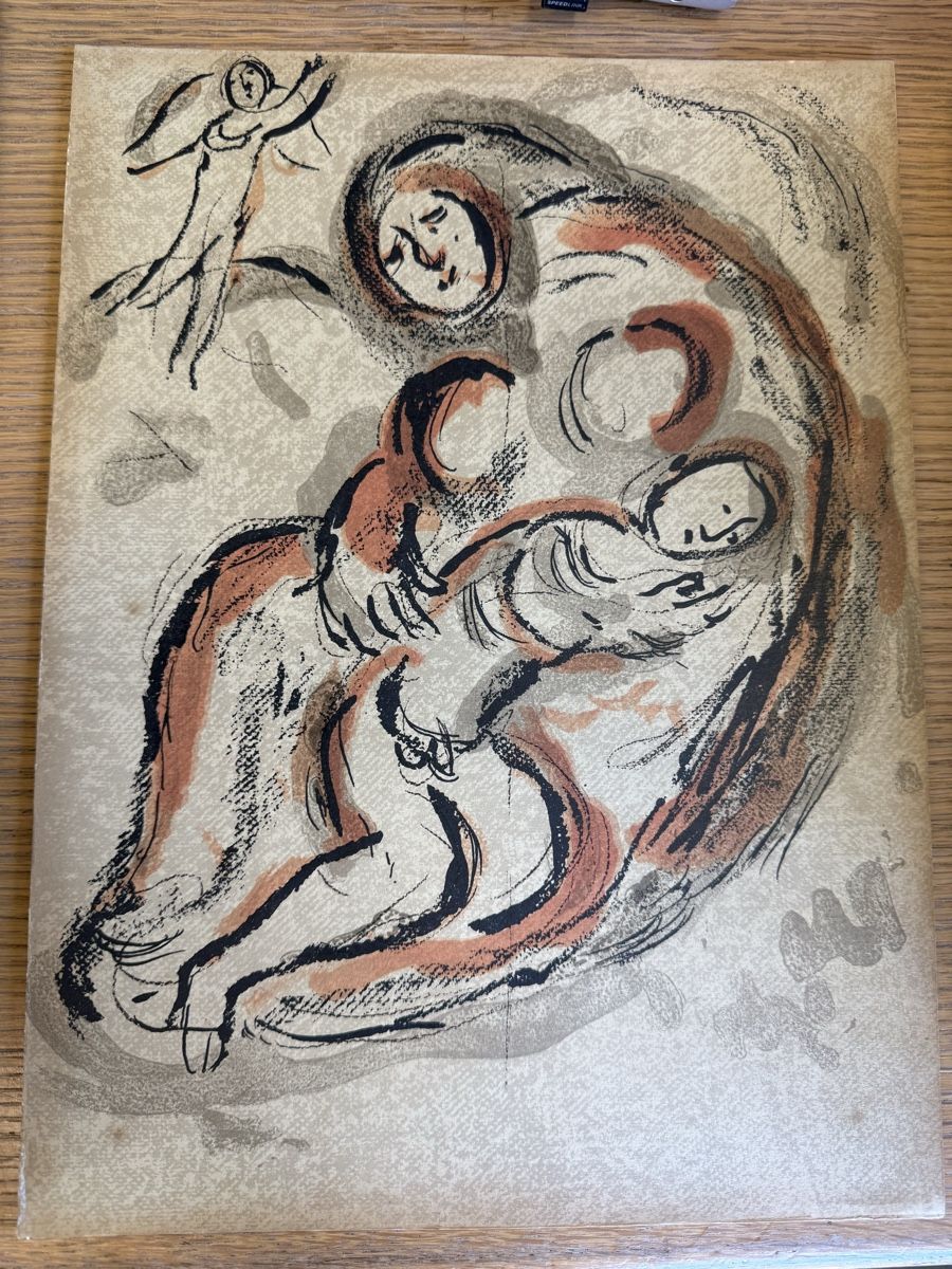 Grafiken & Lithographien: Originale Marc Chagall Lithographie, Top Zustand! – Gebraucht aus Strengelbach von RaenAntikDesign