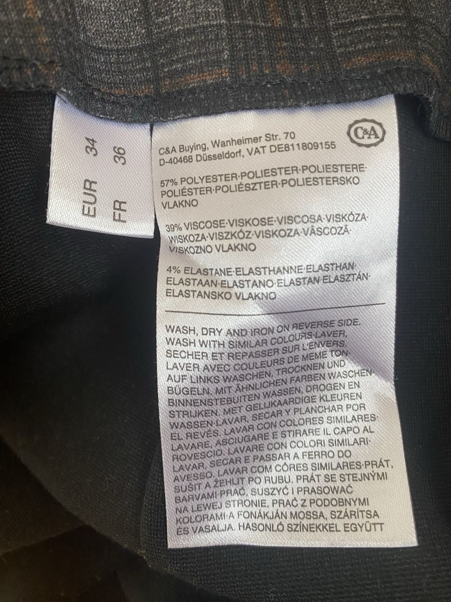 C&A Pantalons: Yessica Hose Karomuster, Grösse 34 – D'occasion à Bassersdorf par jeh99 2