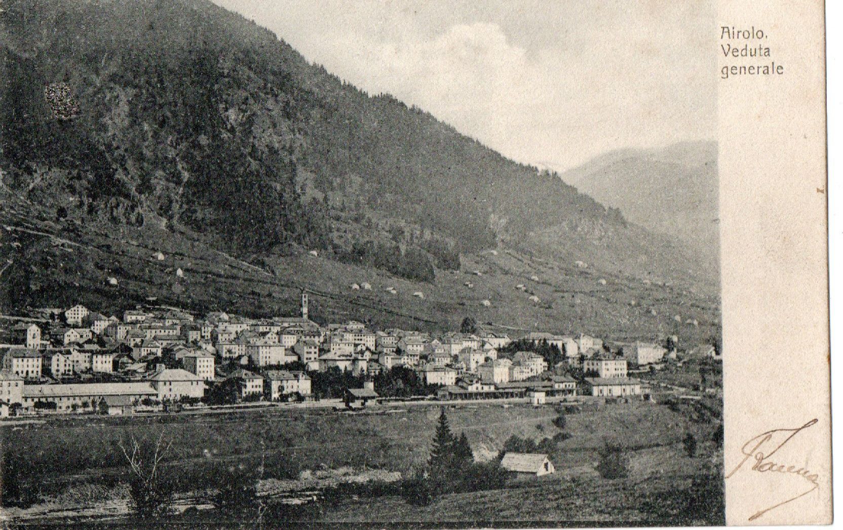 Ansichtskarten: Airolo - Veduta generale – Gebraucht aus Melano von pisonsdro