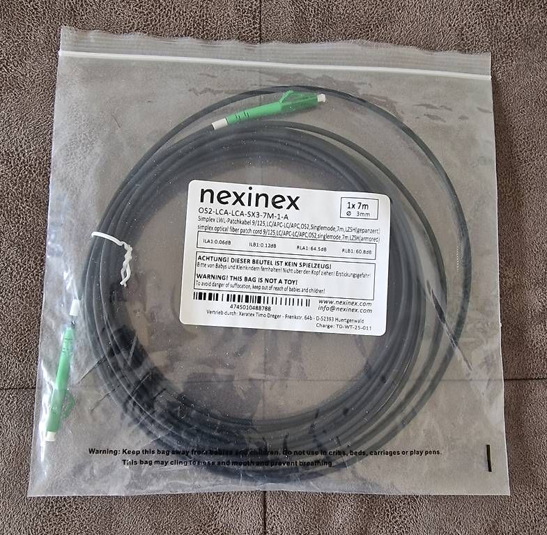 Cavi: 7m Simplex Optical Fiber Cable Glasfaserkabel LCA-LCA OS2 – Nuovo e nell'imballaggio originale da Zug venduto da ale_w8t8 3