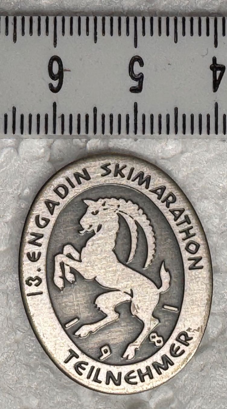 Placchette & Badge: Abzeichen, 13. Engadin Skimarathon 1981 – Usato da Andwil SG venduto da Ariisa1234 3