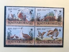 WWF Ungarn 1994 Grosstrappe Vogel Satz postfrisch 4er-Block