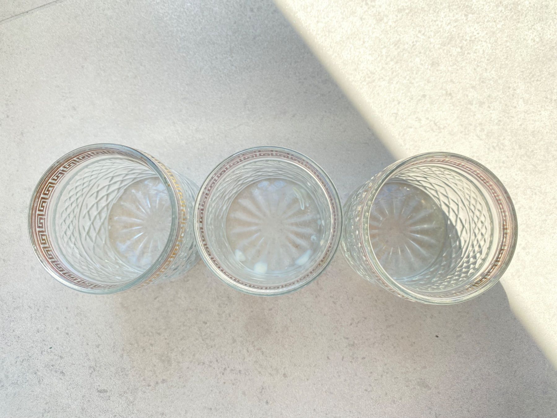 Portacandele: 3 Vintage Glas Windlichter – Usato da niederbipp venduto da Esbenz 3