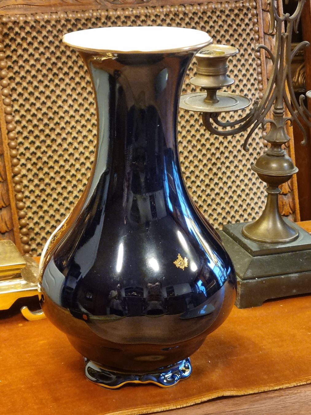 Lindner Vasi & Recipienti: Große Lindner Bavaria Echt Cobalt Vase mit Gold – Usato da Scharnachtal venduto da devin03 4