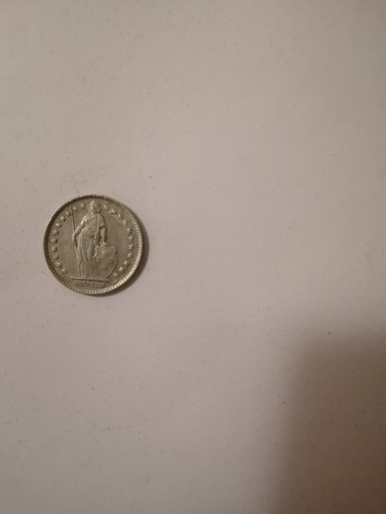1 franc Suisse 1963 B patinée, usure comme sur la photo 2