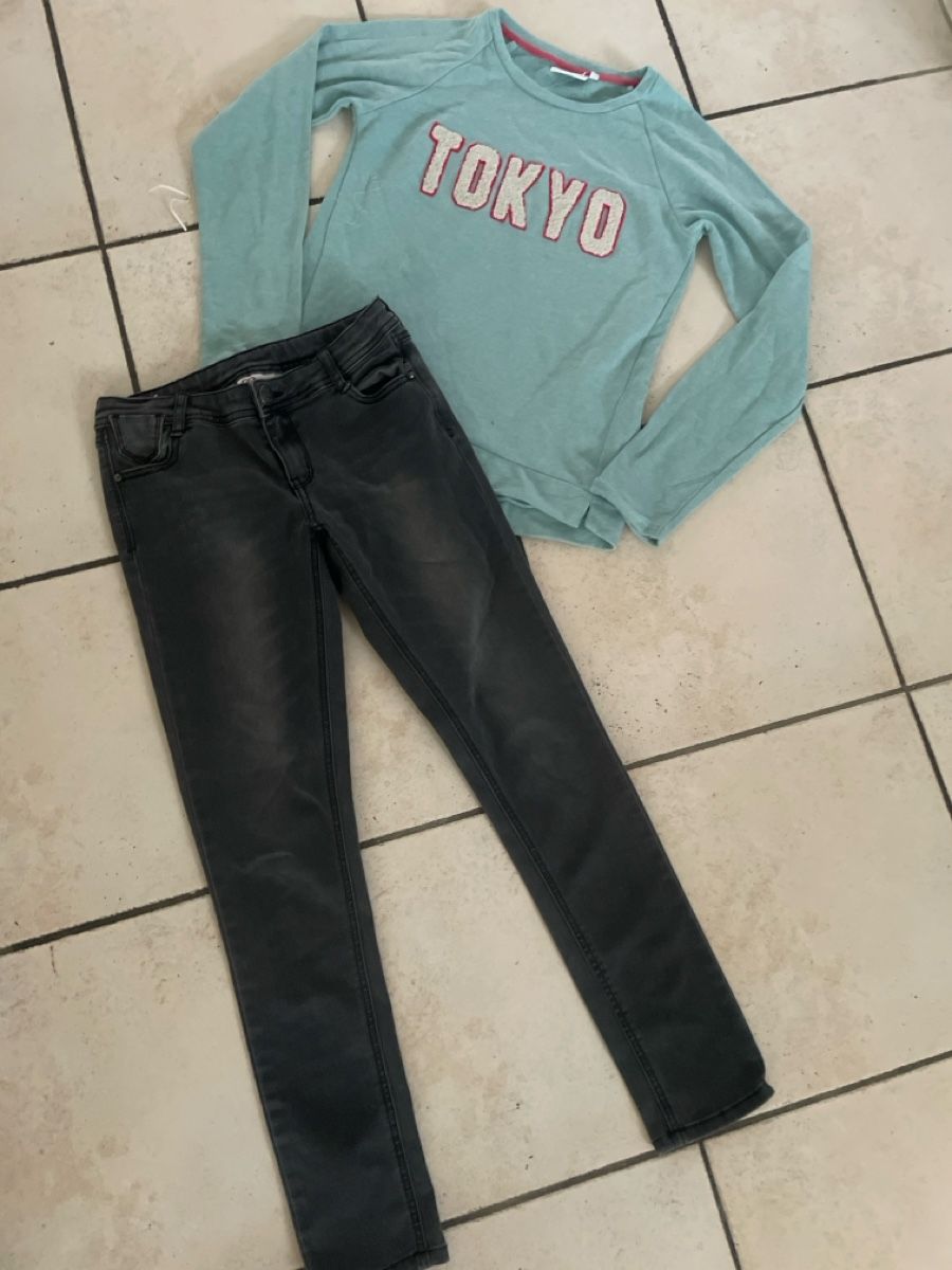 Lotti & Set di vestiti: Mädchen Manor/Inside Jeans und Pulli Gr.146 – Usato da Obergerlafingen venduto da cabo4