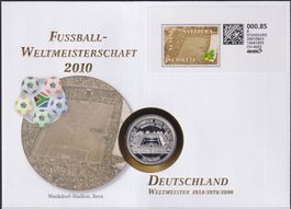 2010: Numisbrief/Münzbrief Fussball-WM (Deutschland).