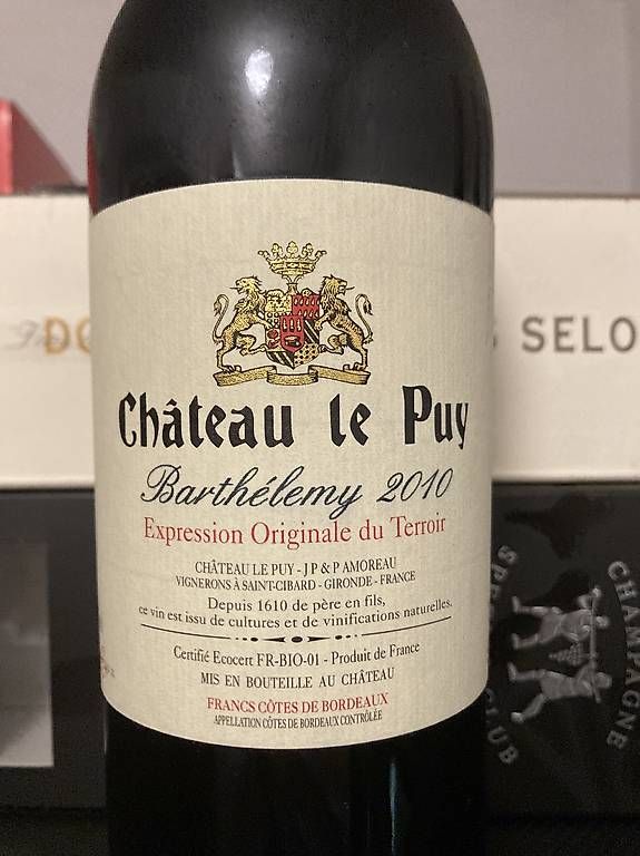 Wein: Bordeaux Château Le Puy "Bartélemy" 2010 – Gebraucht aus Vezia von Ivan.1977 1