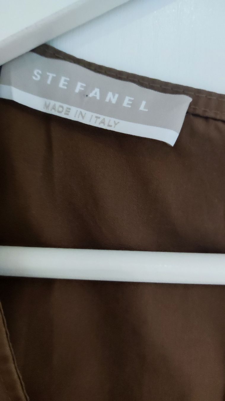 Stefanel Vestiti: Stefanel Kleid, Gr. S, Braun, Baumwolle – Usato da Stäfa venduto da modeflash
