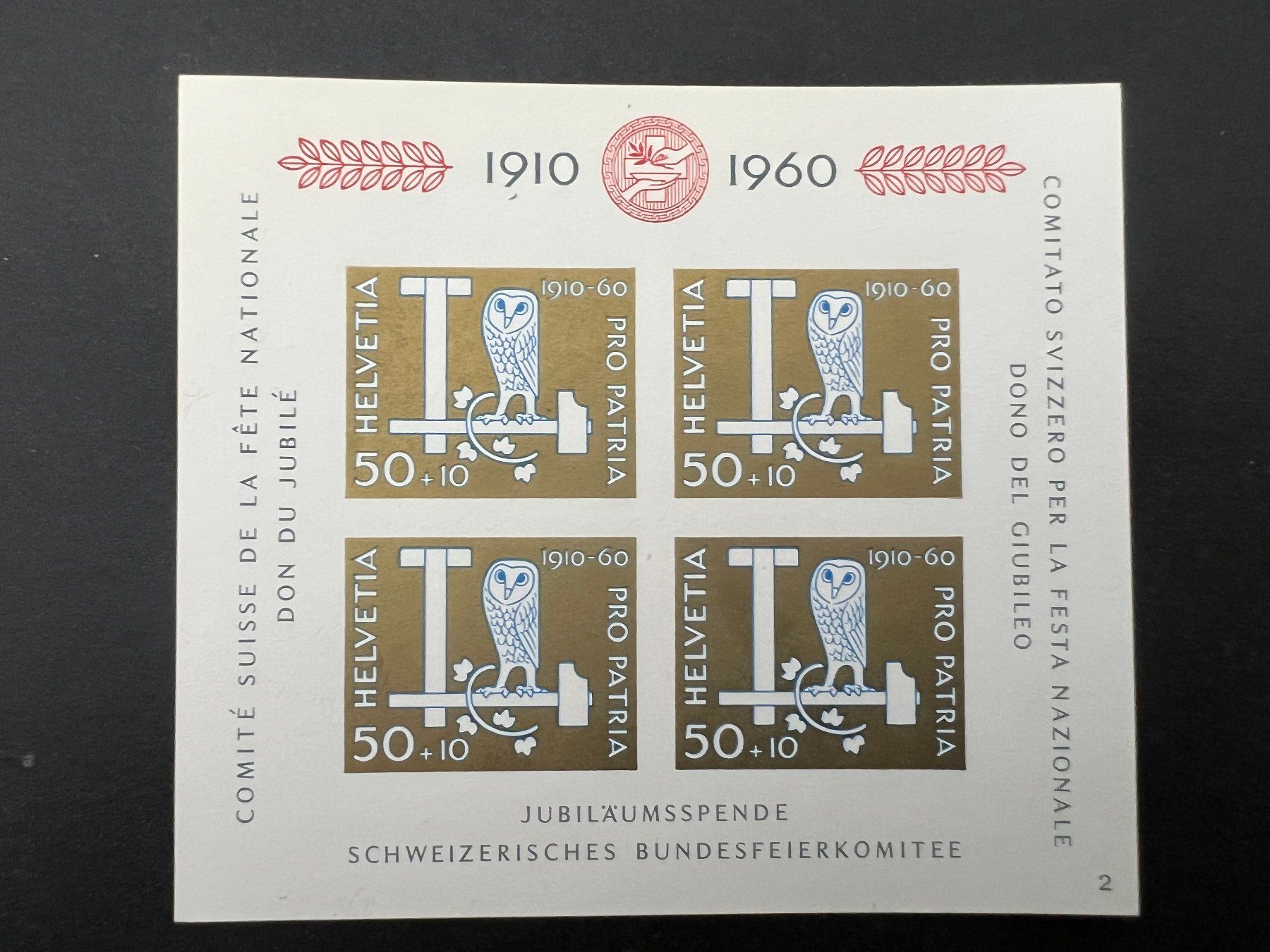 Tutti i francobolli: Pro Patria Block 1960 ** (D316) – Nuovo (secondo la descrizione) da Hinwil venduto da Sidi4
