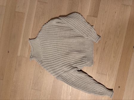 Strickpullover Damen Gr M beige gemütlich für Herbst Winter