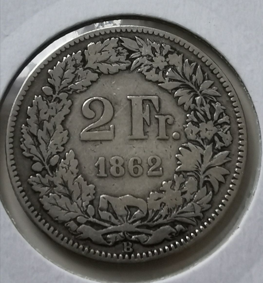 Alle Münzen: 2 Franken 1862 Silber – Gebraucht aus Zürich von turbopuz