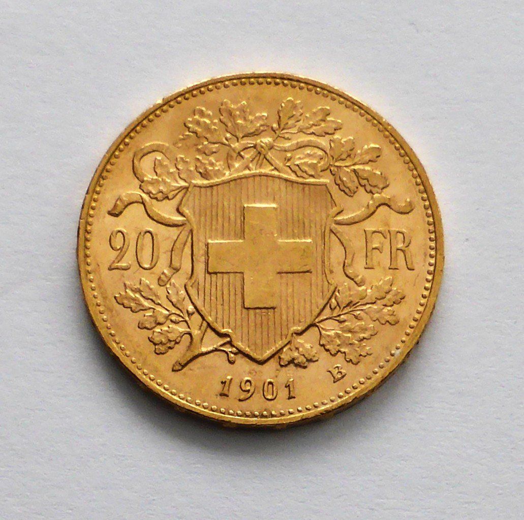 Tutti le monete: Vreneli 20Fr. 1901 - selten / rare ! – Usato da Buochs venduto da ema-coins 2