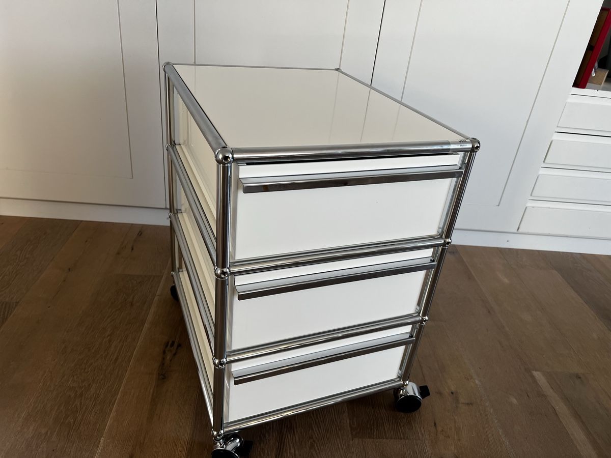 USM Banconi: Usm Haller Rollcontainer Chrom Weiss Schubladen  – Usato da Badzurzach venduto da Sternen88 3
