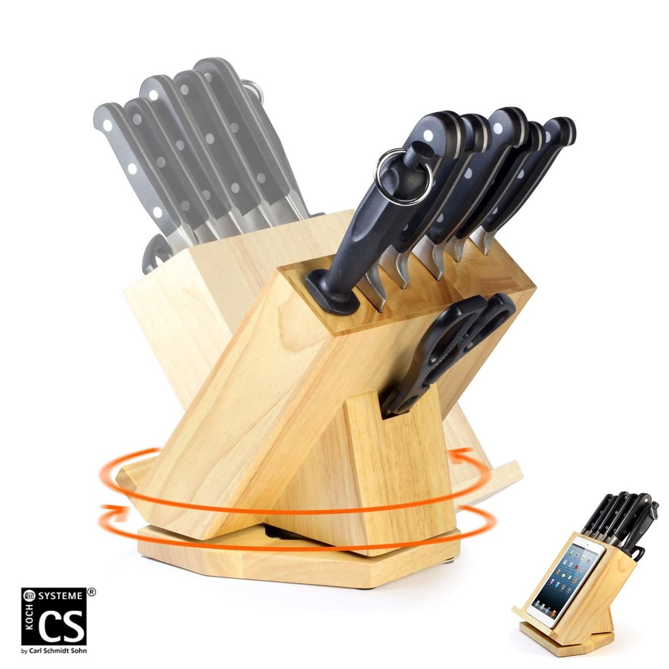 Coltelli: Messerblock mit Tabletthalter und Messer – Nuovo e nell'imballaggio originale da Wettingen venduto da kochshop