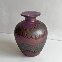 Vintage WMF La Galleria Frosted Amethyst Glass Vase (H20 cm)