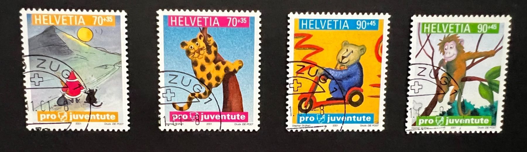Alle Briefmarken: Pro Juventute 2001 Eckgestempelt – Neu (gemäss Beschreibung) aus Hünenberg See von wer_5286