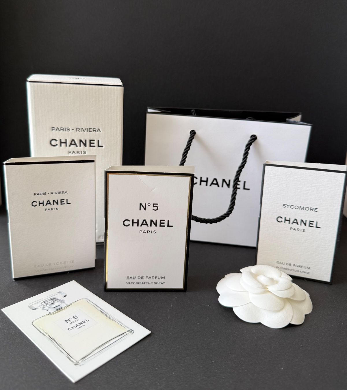 Chanel Borse: CHANEL - Parfumminis  Papiertasche Kamelie Geschenksband – Nuovo (secondo la descrizione) da St. Gallen venduto da aracne