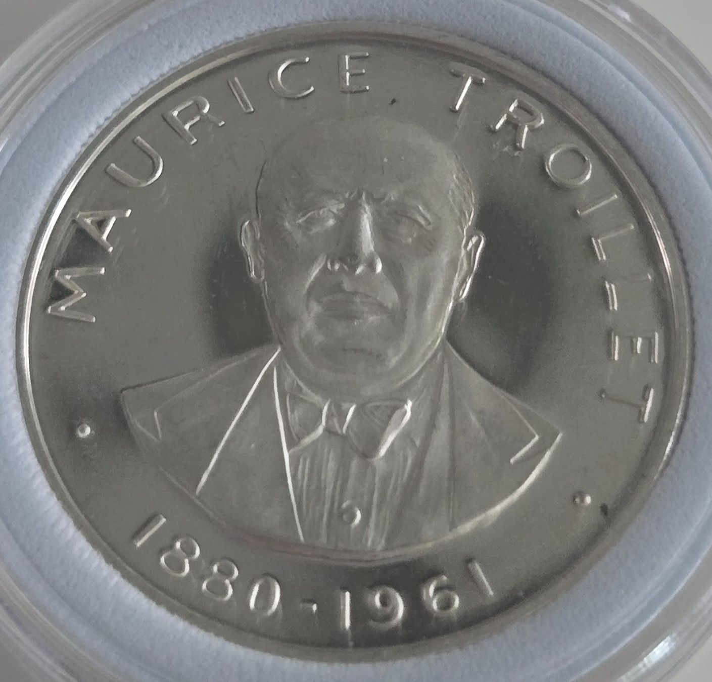 Medaglie: Limitierte Silbermedaille MAURICE TROILLET 1972. – Usato da Duebendorf venduto da Dguguseli