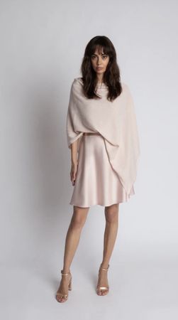Piqyourdress🐚edler Kaschmir-Poncho faded blush