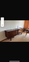 Buffet bois massif vintage pieds compas portes coulissantes