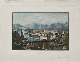 Thun  Aquatinta altkoloriert