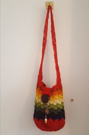 Regenbogen Tasche aus Naturfasern