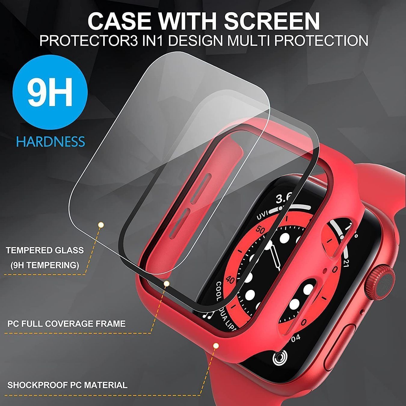Cover & Protezioni schermo: Coque+verre Apple Watch Serie 7 45mm – Nuovo e nell'imballaggio originale da Morges venduto da DigiAC 2