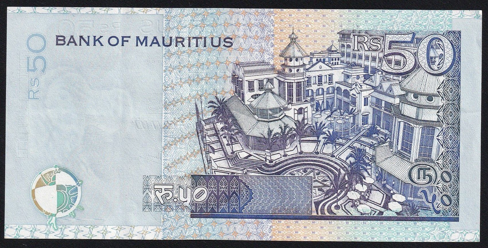 Banknoten: Mauritius 50 Rupees 2001 – Gebraucht aus Brugg AG von banknoten_muesli 1