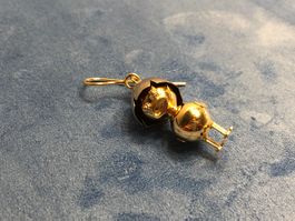 Vogel - Einzelstück Ohrring aus 18 Karat bicolor Gold Au 750