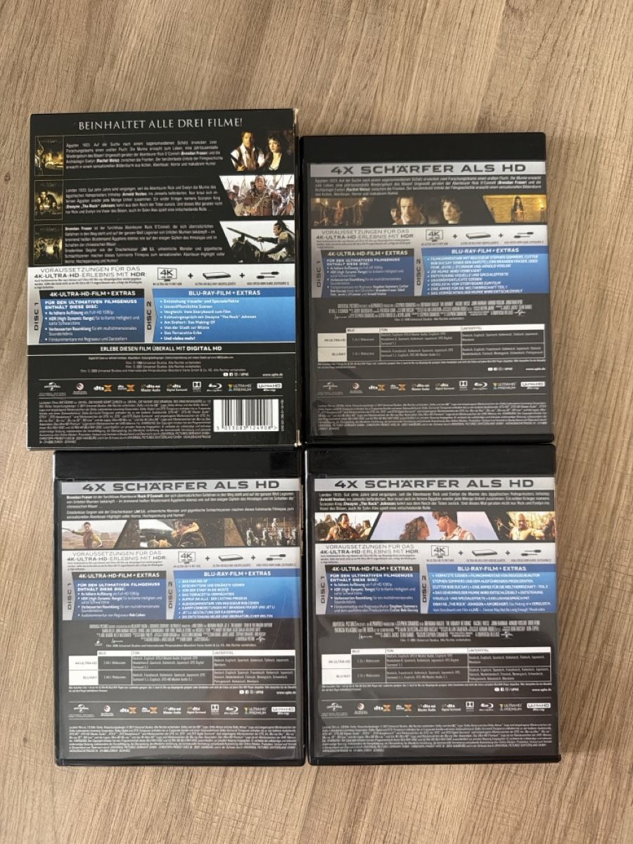 Tous les DVDs: Mumie Collection 4K UHD – D'occasion à Hagendorn par masterchieff 1