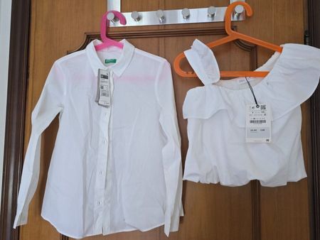 Brand new tops Zara/Benetton. Size 122/128. 7/8