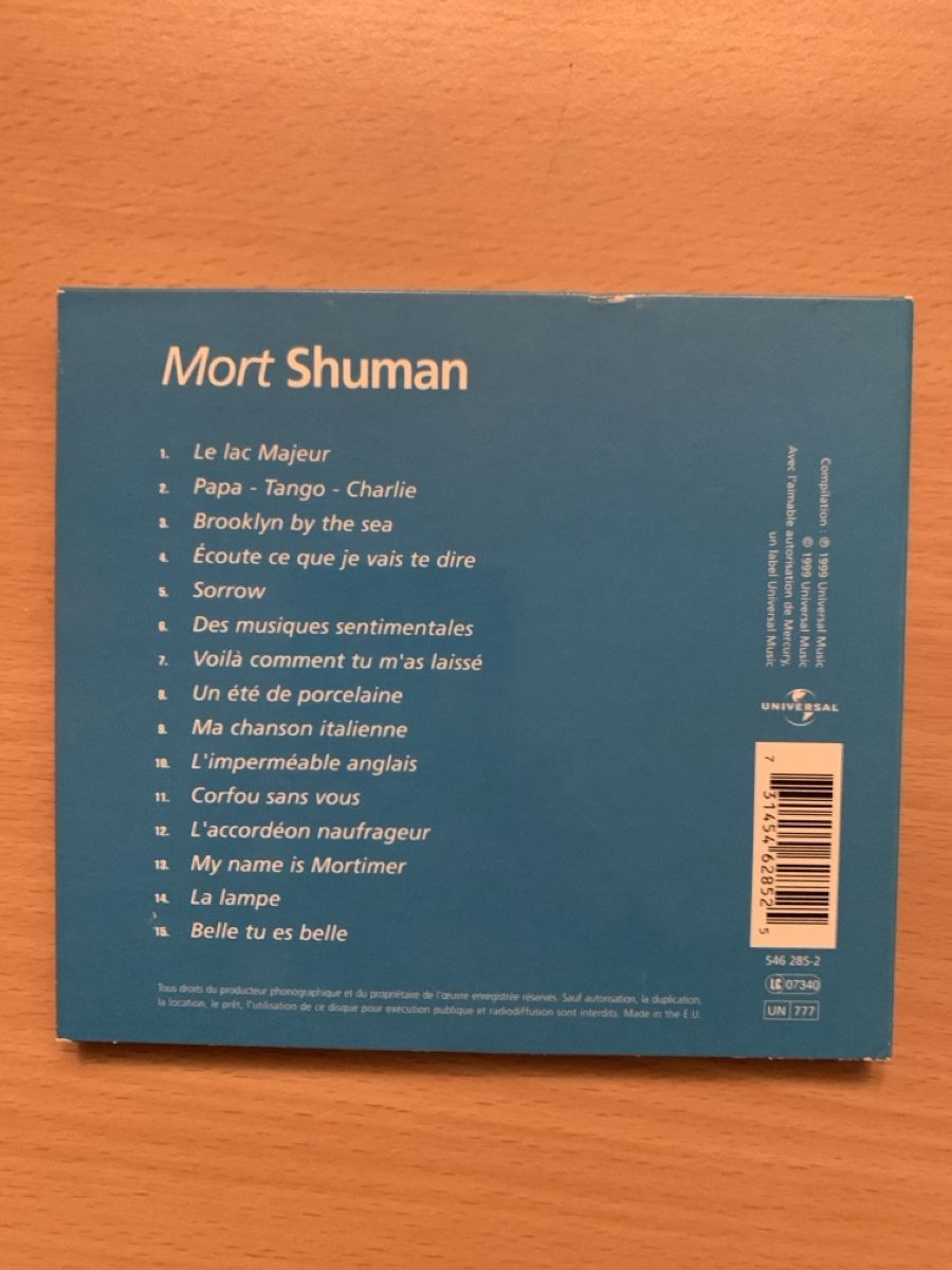CDs: CD Mort Shuman - Compilation 15 titres  – Gebraucht aus Salavaux von Lune_Diurne 1
