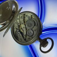 Taschenuhr, silber, dekoriertes Werk