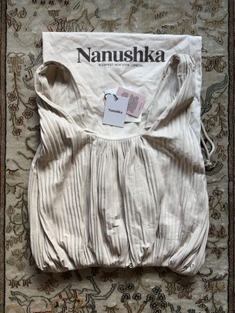 Nanushka Jo Pleated Vegan Leather Shopper
