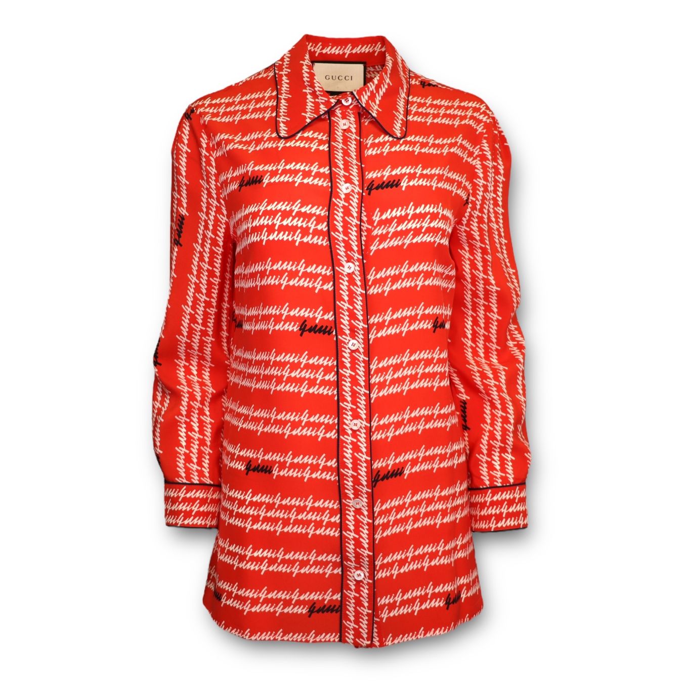Gucci Camicette: Gucci Seidenbluse rot Gr. 40 – Usato da Binningen venduto da Designerlabels