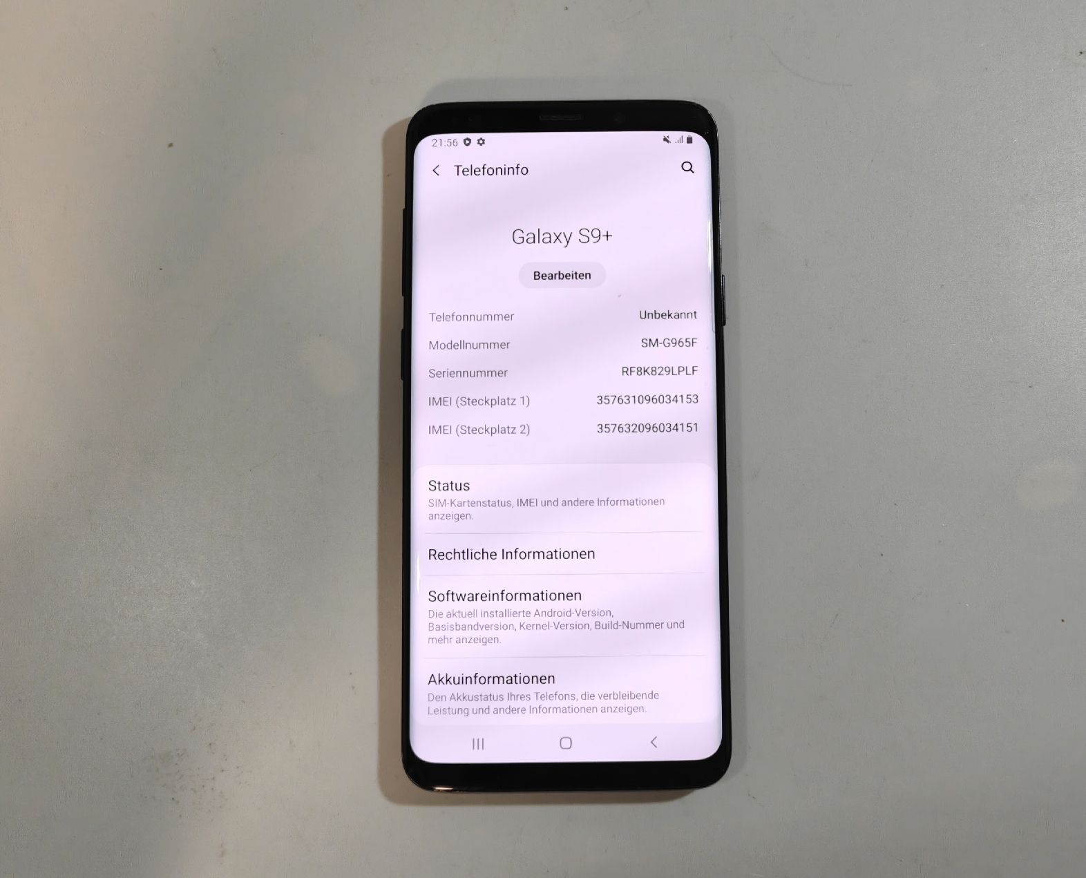 Samsung Portables: Samsung Galaxy S9 Plus  – D'occasion à Ehrendingen par Rocky985 2