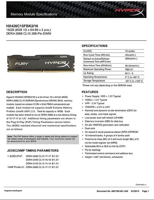 Hyperx Mémoires / RAM: DDR4-RAM 4x8GB – D'occasion à Sissach par Knupfi91 1