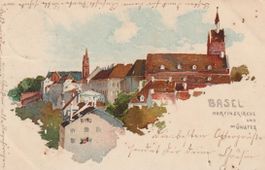 CH 249 Basel, Martinskirche und Münster, 1898