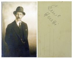 Emil Henzi (1858-1933) Architekt/Ingenieur Bern - Autogramm