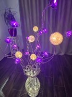 Stehlampe floral Design silberfarben guter Zustand