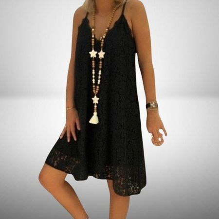🖤✨Verführerisches Spaghettiträger Spitzenkleid, Grösse M 💫
