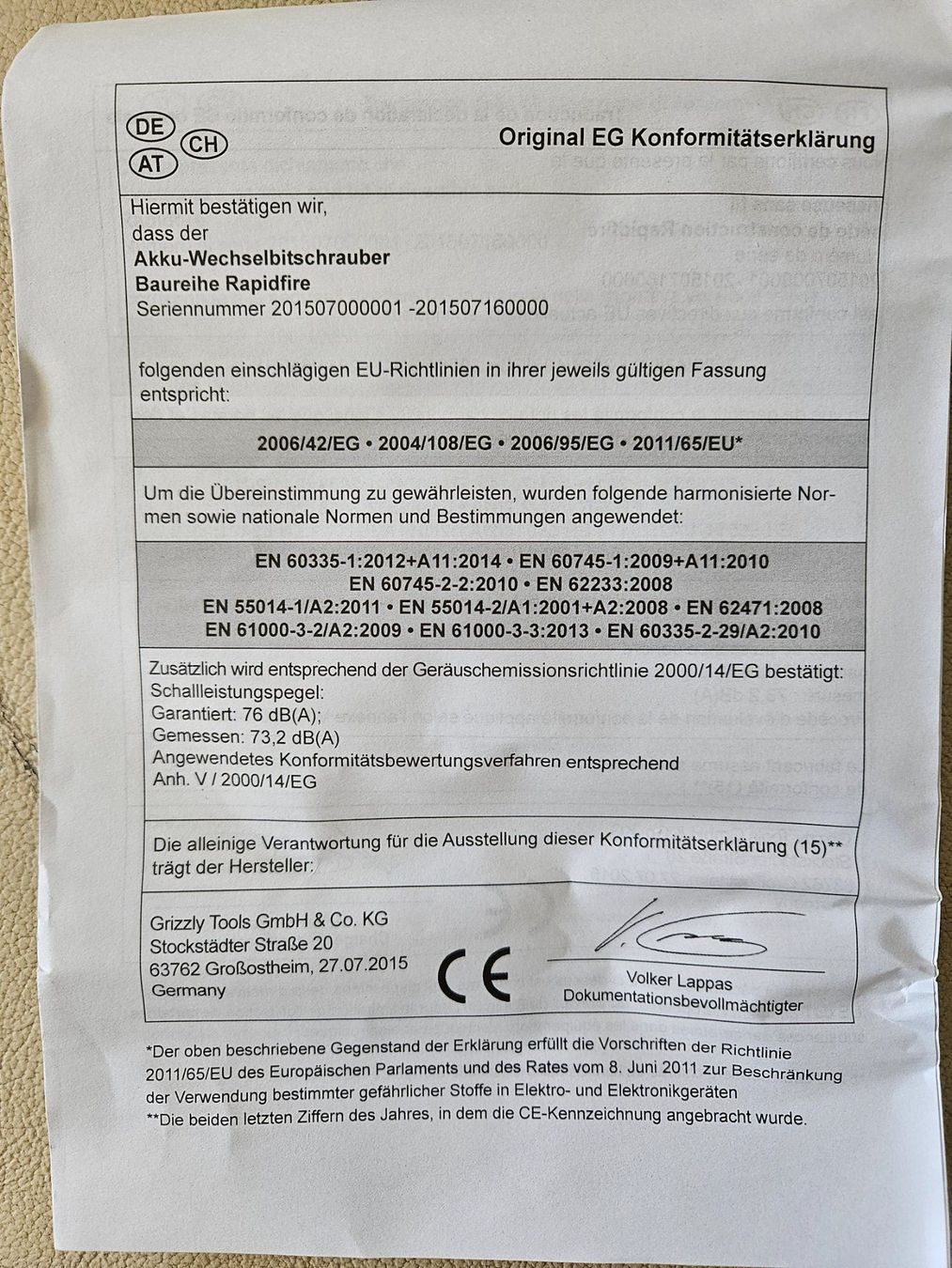Parkside Tutti gli attrezzi: Akku Wechselbitschrauber Parkside Rapidfire nüvi 53 LMT CE – Nuovo (secondo la descrizione) da Kloten venduto da Euroasia 7