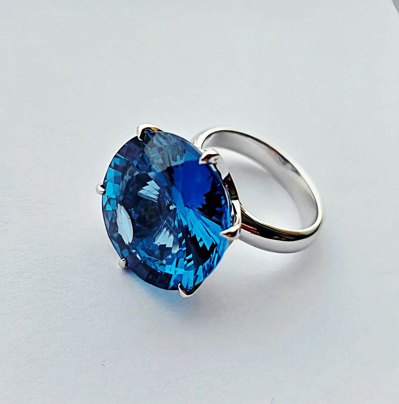 Ringe: Blau Topas Solitaire Fingerring – Neu (gemäss Beschreibung) aus Zürich von Benedikt21 2