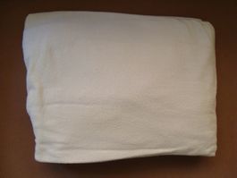2 mal Fixleintuch 90 x 200 cm  sandweiss